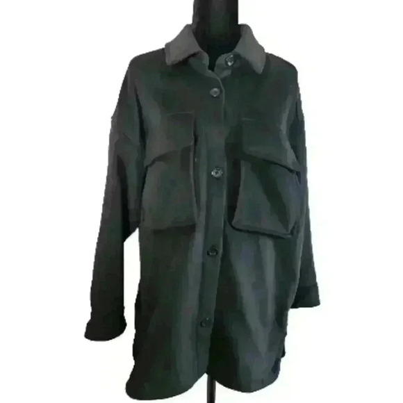 Abercrombie & Fitch Men's Black  Date Night Trucker Jacket M - Picture 2 of 11